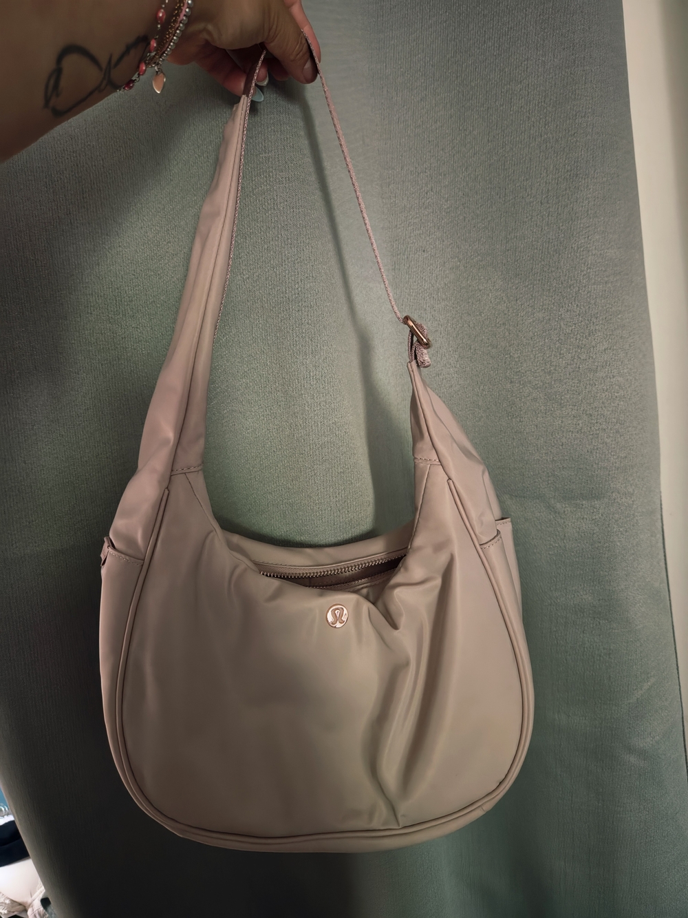 lululemon athletica Pale Pink Shoulder Hobo Bag